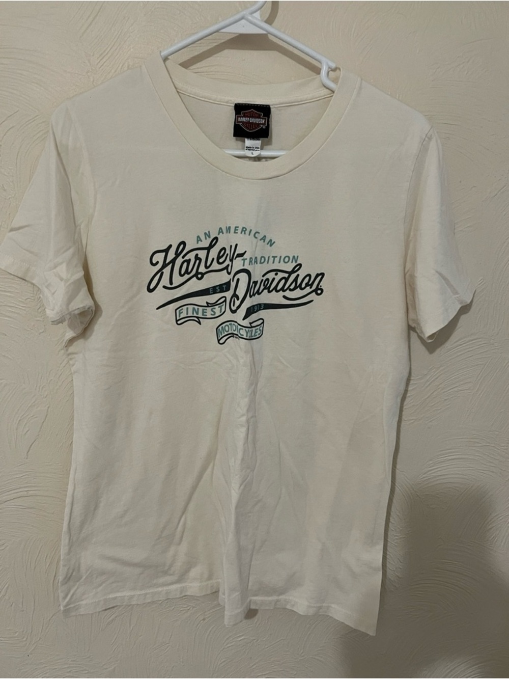 Harley-Davidson Cream Short Sleeve Graphic Tee